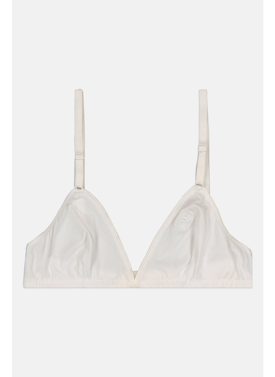 DG Women Brand Logo Non Padded Bra, White  - Image 1