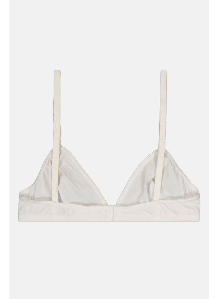 DG Women Brand Logo Non Padded Bra, White  - Image 2