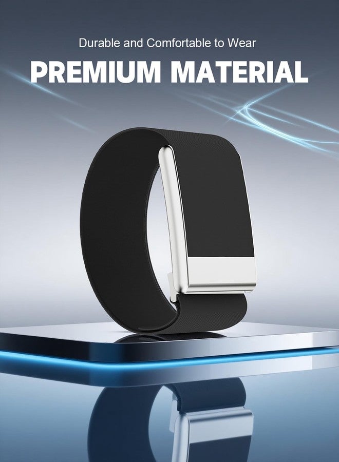 Soft and Comfortable Nylon Wrist/BicepBand, HydroKnit Wrist/BicepBand Replacement Band For WHOOP 5.0 One Peak Heart Rate Monitor. (Black, 25mm) - Image 4
