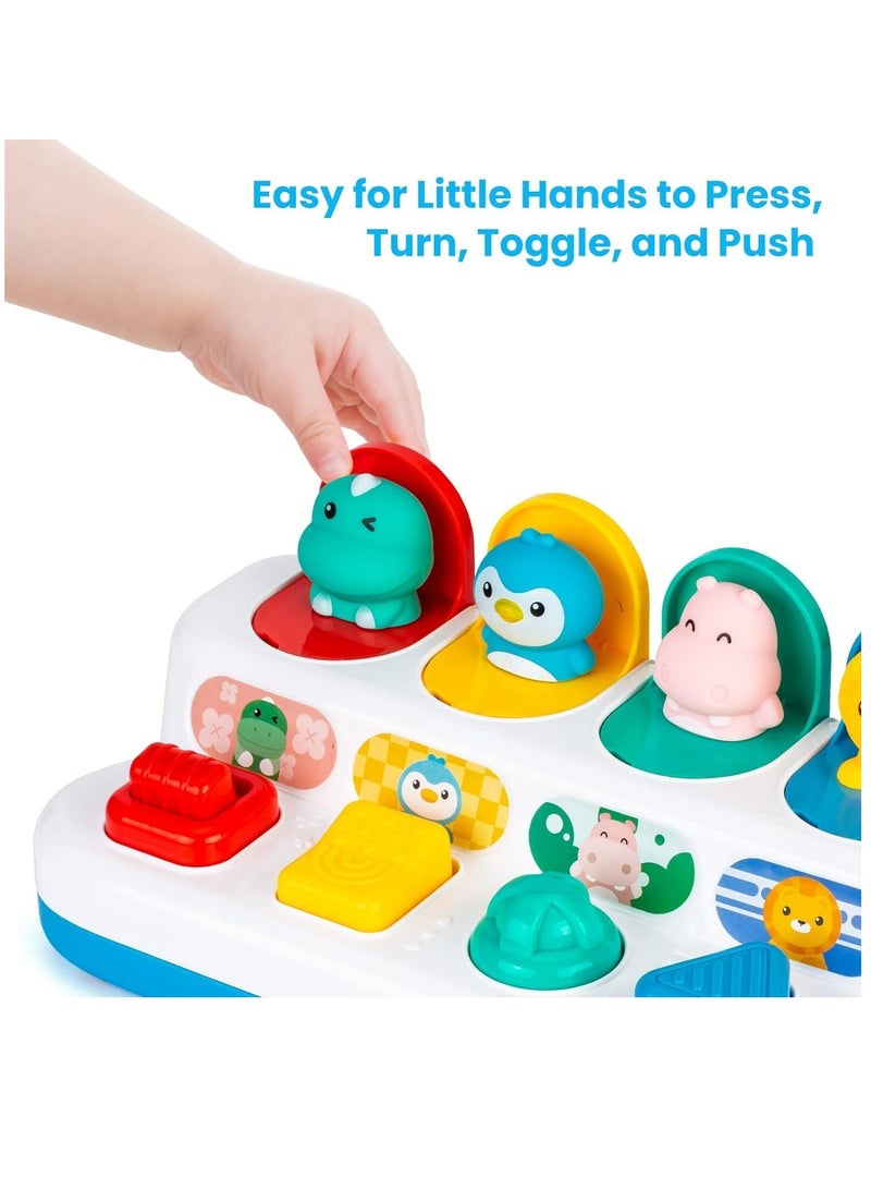 BAYBEE Interactive Pop Up Toys for Babies & Toddlers, Electronic Baby Toys for 6 to 12 Months, Animal toys for kids Baby Montessori Early Learning Development Sensory Toy Birthday Gift Toys for Kids Boy Girl - Image 4