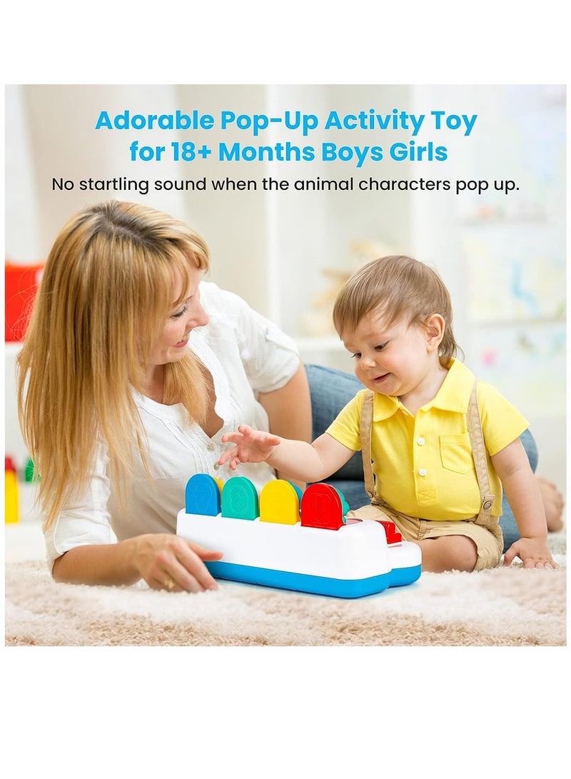 BAYBEE Interactive Pop Up Toys for Babies & Toddlers, Electronic Baby Toys for 6 to 12 Months, Animal toys for kids Baby Montessori Early Learning Development Sensory Toy Birthday Gift Toys for Kids Boy Girl - Image 3