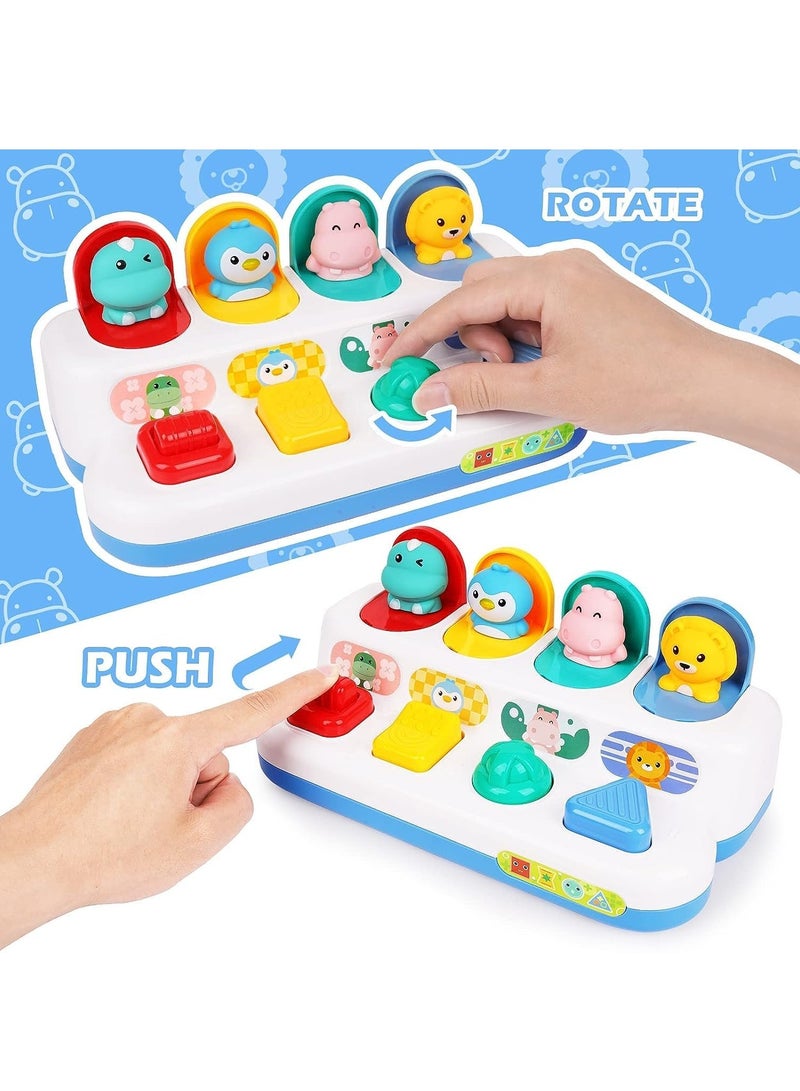 BAYBEE Interactive Pop Up Toys for Babies & Toddlers, Electronic Baby Toys for 6 to 12 Months, Animal toys for kids Baby Montessori Early Learning Development Sensory Toy Birthday Gift Toys for Kids Boy Girl - Image 5