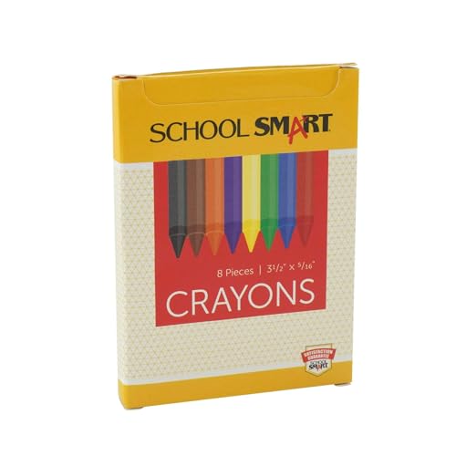 School Smart Classic Crayon Set with Tuck Box for Schools, Home, and More, Assorted Colors, Pack of 8 - Image 4