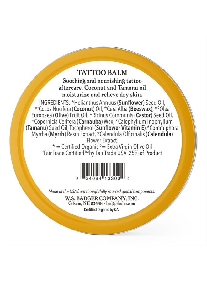 Badger Tattoo Balm, Natural Tattoo Aftercare Salve, Tattooing Cream that Heals and Protects w/Coconut and Tamanu Oil, Organic Tattoo Butter 2oz Tin - Image 2