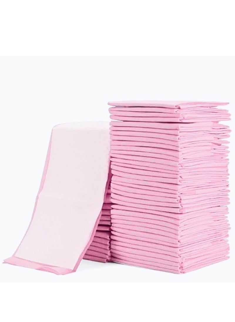 Cute 'n' Cuddle - Disposable Changing pads Pink (Pack Of 30) for Baby 60 cm X 45 cm Soft Ultra Absorbent Waterproof Diaper Mess-Free Changing Mat Liners Baby Changing Mat Cover Bed Pads - Image 1