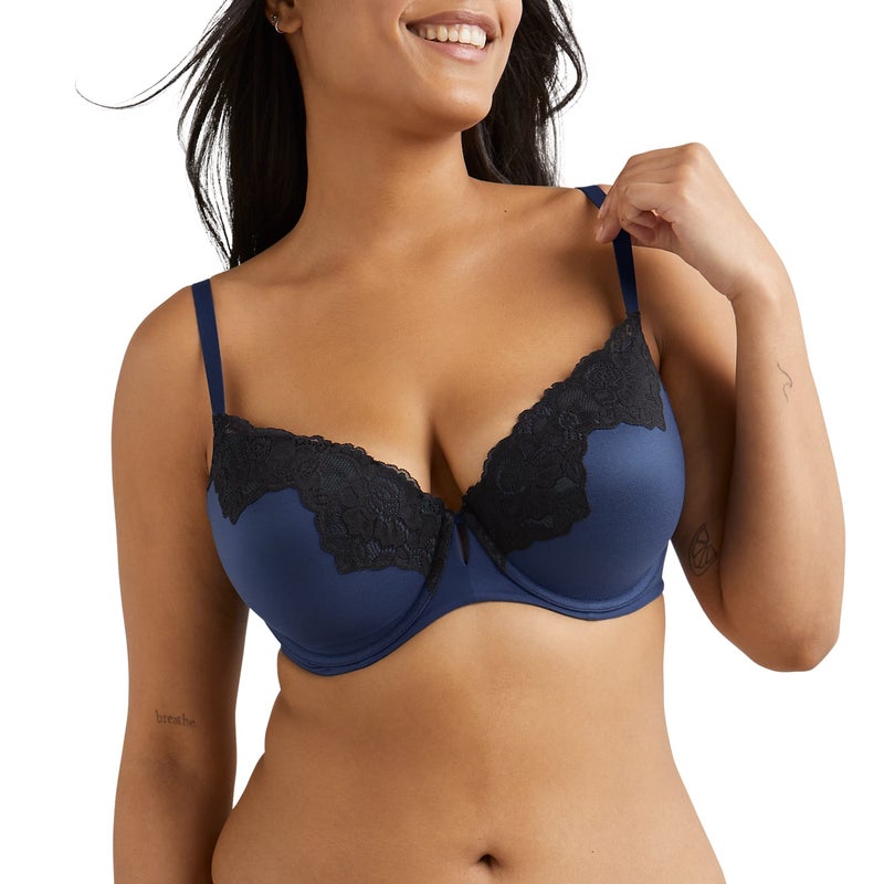 Maidenform Women's Comfort Devotion Wireless Bra with Lace, Your Lift Soft Microfiber Bra with Natural Lift, Comfortable Bra - Image 1