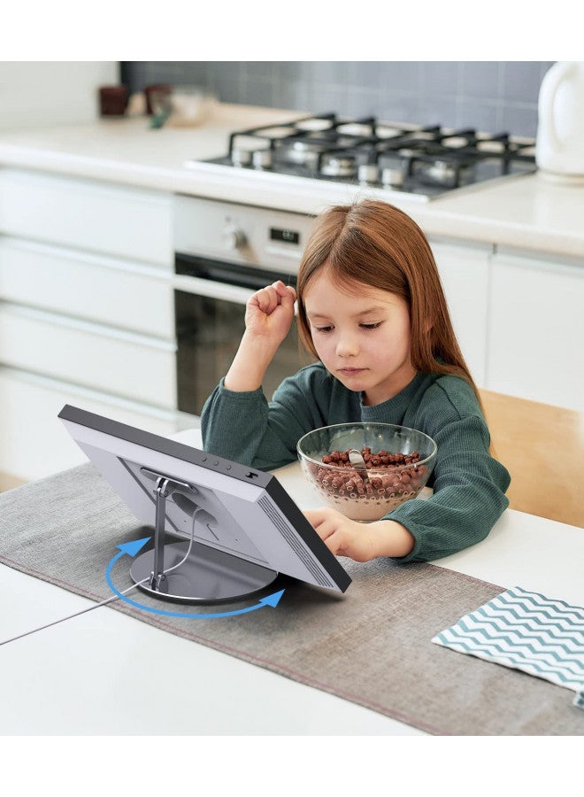 Almoz Swivel and Tilt Stand for Echo Show 15, Aluminum Stand for Show 15.6" Smart Display and Up to 18" iPad/Tablets, with 360 Degree Rotating Base, Viewing Angle Adjustable, No Need Mounting - Image 3