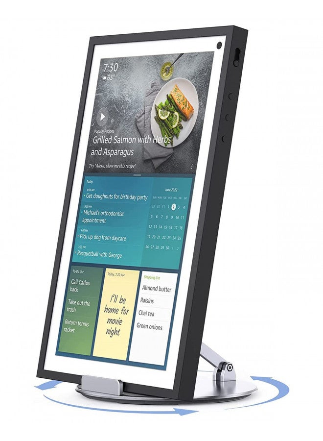 Almoz Swivel and Tilt Stand for Echo Show 15, Aluminum Stand for Show 15.6" Smart Display and Up to 18" iPad/Tablets, with 360 Degree Rotating Base, Viewing Angle Adjustable, No Need Mounting - Image 1