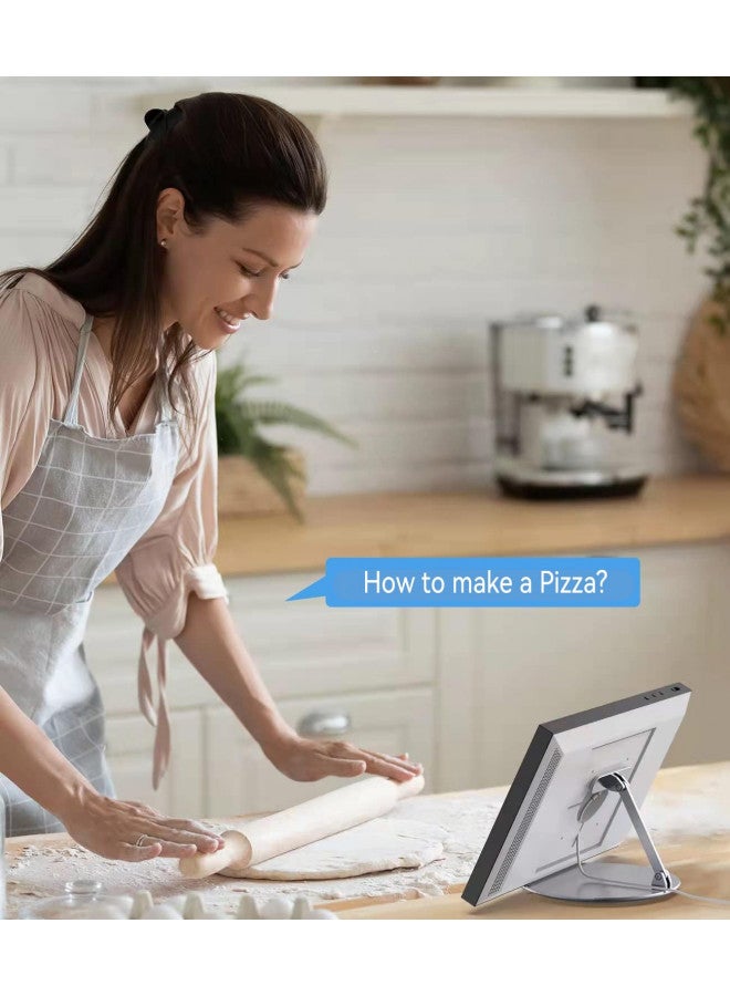 Almoz Swivel and Tilt Stand for Echo Show 15, Aluminum Stand for Show 15.6" Smart Display and Up to 18" iPad/Tablets, with 360 Degree Rotating Base, Viewing Angle Adjustable, No Need Mounting - Image 4