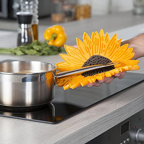 Charles Viancin - Sunflower Food Safe Silicone Trivet - 6''/15cm - Withstands Temperatures up to 220°C / 428°F - BPA-Free, Plastic Free, Food-Grade Silicone - Microwave and Dishwasher Safe - Image 4