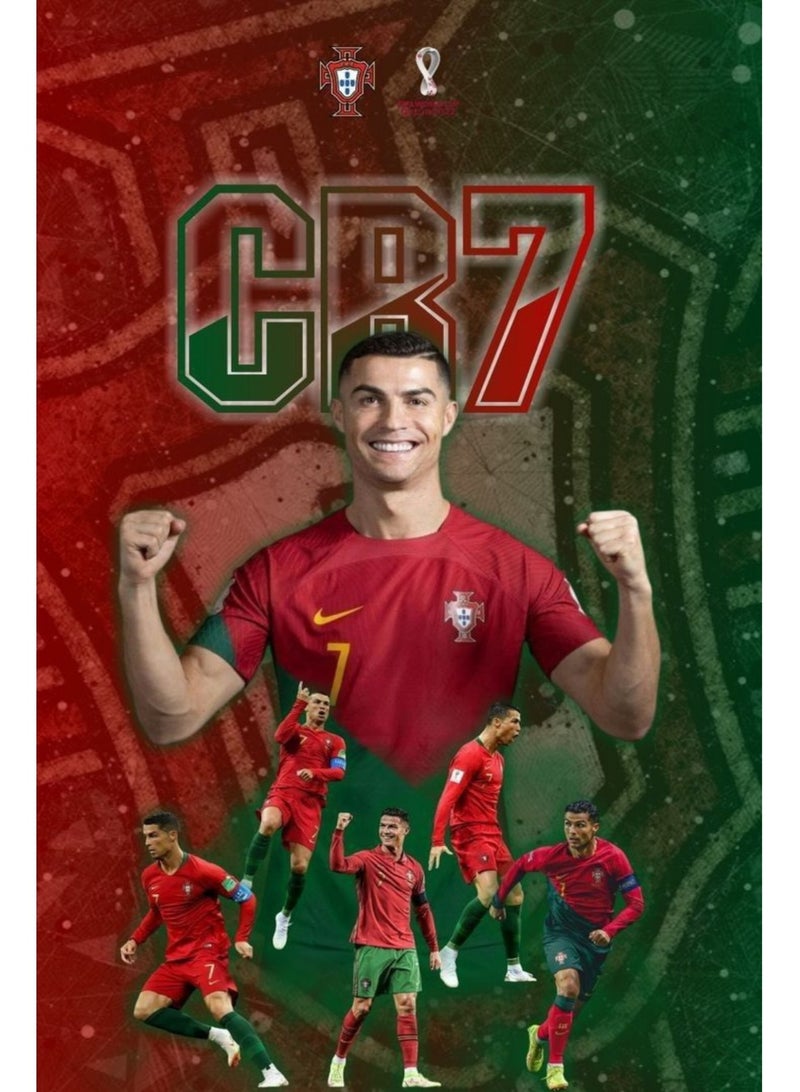 بويز CR7 في العمل | عزز شغفك بكرة القدم | ملصق حائط للاعب كرة القدم كريستيانو رونالدو | سمك 300 جرام في المتر المربع بدون إطار - Image 1