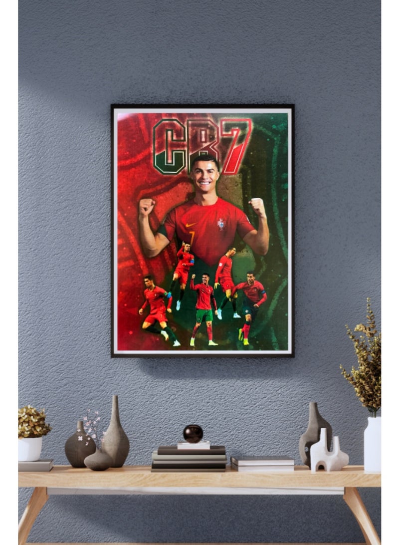 بويز CR7 في العمل | عزز شغفك بكرة القدم | ملصق حائط للاعب كرة القدم كريستيانو رونالدو | سمك 300 جرام في المتر المربع بدون إطار - Image 2