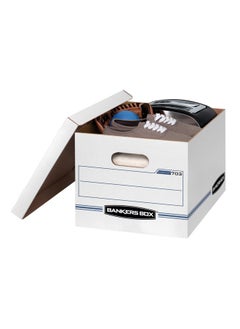 Bankers Box Stor/File™ Standardduty Storage Boxes With Liftoff Lids And Builtin Handles Letter/Legal Size 15 X 12 X 10 60% Recycled White/Blue Case Of 5  - Image 4