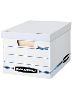 Bankers Box Stor/File™ Standardduty Storage Boxes With Liftoff Lids And Builtin Handles Letter/Legal Size 15 X 12 X 10 60% Recycled White/Blue Case Of 5  - Image 3