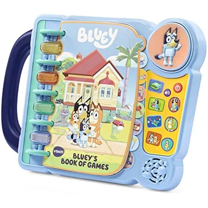 BLUEYS BOOK OF GAMES, OFFICIAL BLUEY BOOK, INTERACTIVE CHILDRENS BOOK, EDUCATIONAL ACTIVITY TOY WITH 4 LEARNING MODES, GIFT FOR KIDS AGES 3, 4, 5, 6 YEARS, ENGLISH VERSION - Image 4