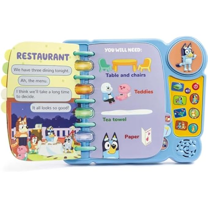 BLUEYS BOOK OF GAMES, OFFICIAL BLUEY BOOK, INTERACTIVE CHILDRENS BOOK, EDUCATIONAL ACTIVITY TOY WITH 4 LEARNING MODES, GIFT FOR KIDS AGES 3, 4, 5, 6 YEARS, ENGLISH VERSION - Image 3