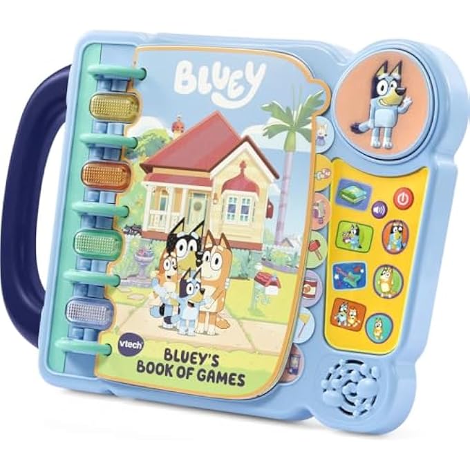 BLUEYS BOOK OF GAMES, OFFICIAL BLUEY BOOK, INTERACTIVE CHILDRENS BOOK, EDUCATIONAL ACTIVITY TOY WITH 4 LEARNING MODES, GIFT FOR KIDS AGES 3, 4, 5, 6 YEARS, ENGLISH VERSION - Image 2