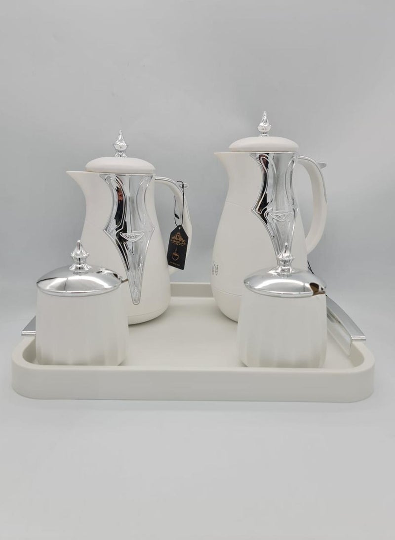 Thermos set for Tea and Coffee with Serving sauce, Sugar Packet and Attractive Tea box 5 pieces