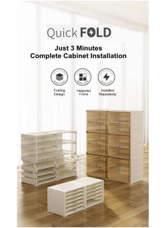 LIMOS Foldable Shoe Storage Organizer, Installation free(2x6 brown)  - Image 5