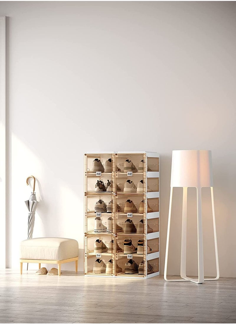 LIMOS - Foldable Shoe Storage Organizer, Installation free(2x6 brown) - Image 1