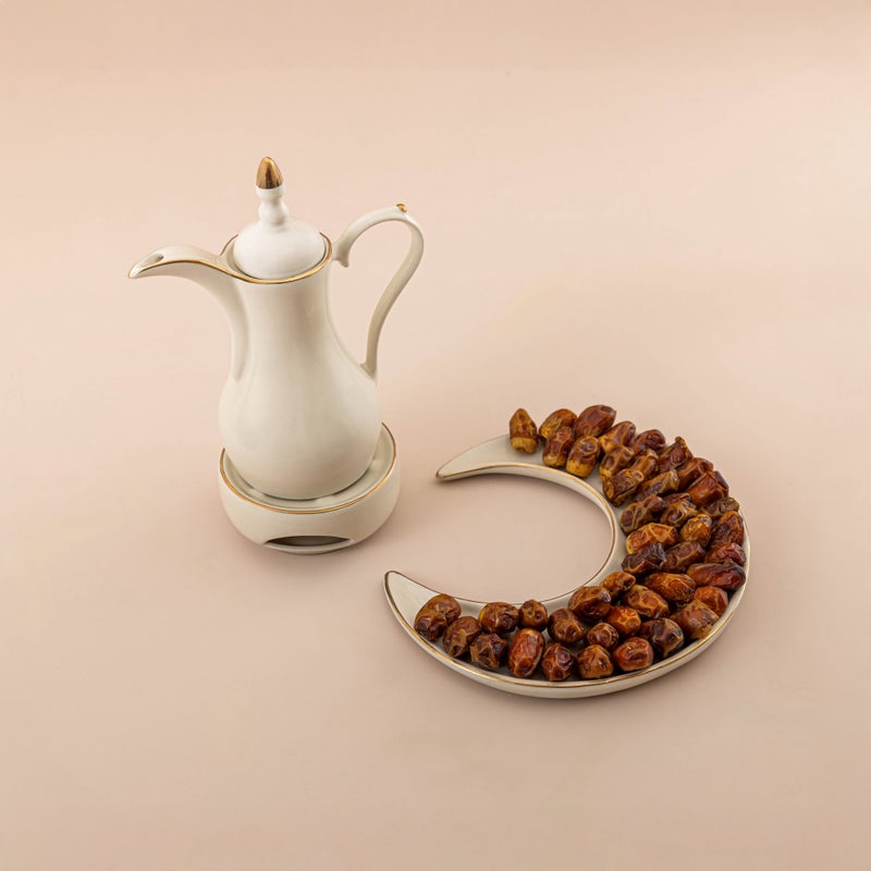 HomePro Golden rims Crescent Serving Plate - Image 2