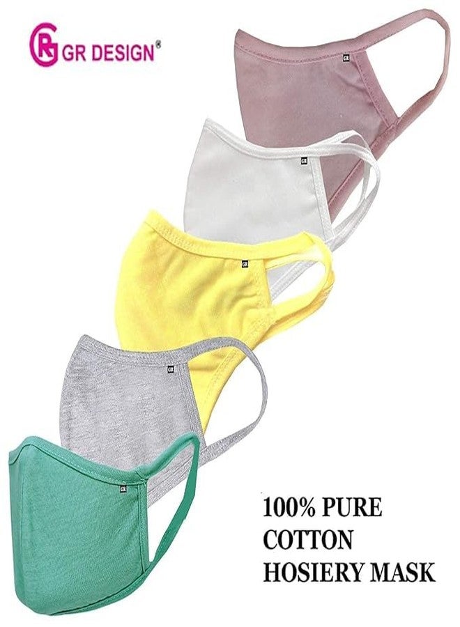 GR DESIGN® Hosiery Cotton Mask, Reusable and Washable Face Masks (pack of 3) - Image 5