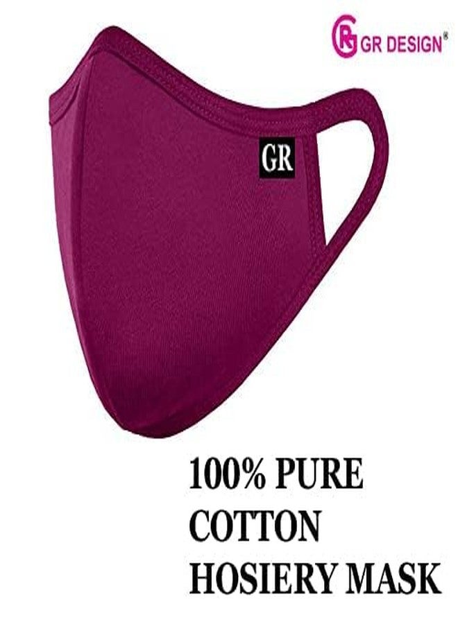 GR DESIGN® Hosiery Cotton Mask, Reusable and Washable Face Masks (pack of 3) - Image 4