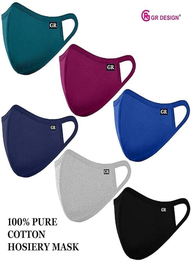 GR DESIGN® Hosiery Cotton Mask, Reusable and Washable Face Masks (pack of 3) - Image 2