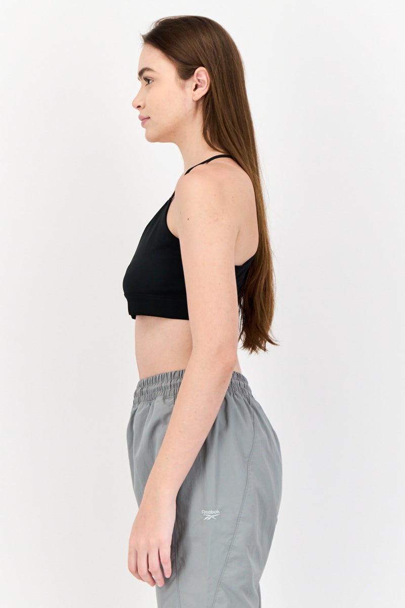 Reebok Women Brand Logo Non Padded Sports Bra, Black - Image 2