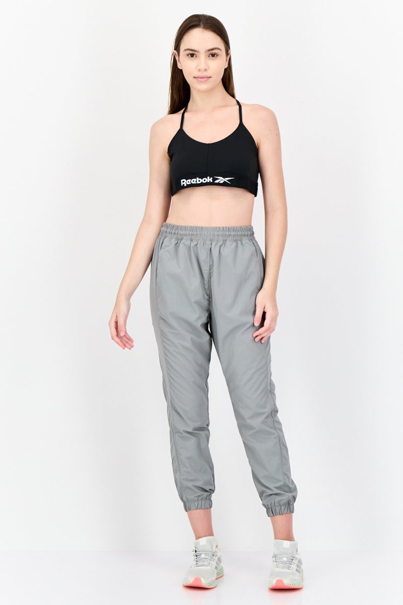 Reebok Women Brand Logo Non Padded Sports Bra, Black - Image 4