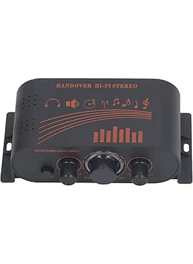 Compact Aluminum Stereo Amplifier 2 Channel Mini HiFi Power Amp for Home Car TV Mobile Gaming Consoles - Image 1