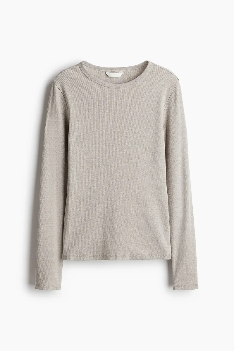 اتش اند ام Ribbed cotton top