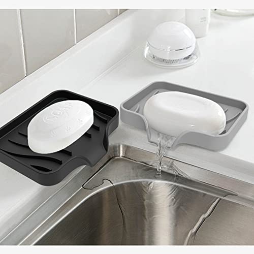 HANCELANT 3 Pack Bar Soap Holder, Soap Dish for Shower, Easy to Clean, Soft Silicone Soap Holder, Self Draining Waterfall Soap Holder/Tray/Saver for Bathroom, Kitchen, Bathtub, Keep Soap Dry, Extend Soap Life - Image 4