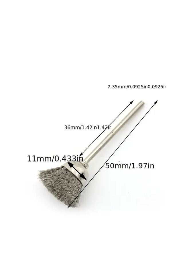 20 Piece Stainless Steel Wire Brush Wheel Set 3mm Shank For Dremel Tools - Image 3