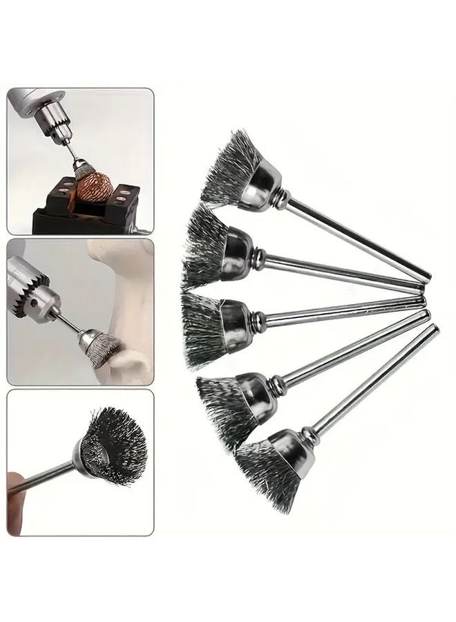 20 Piece Stainless Steel Wire Brush Wheel Set 3mm Shank For Dremel Tools - Image 5