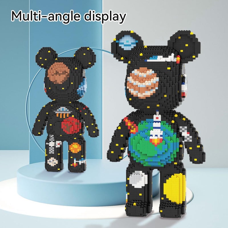 DAHONPA Animal Space Bear Micro Building Blocks Set (7220 Pieces) Universe Planet Brick with Storage Drawer, Gift for Adults and Kids - Image 3