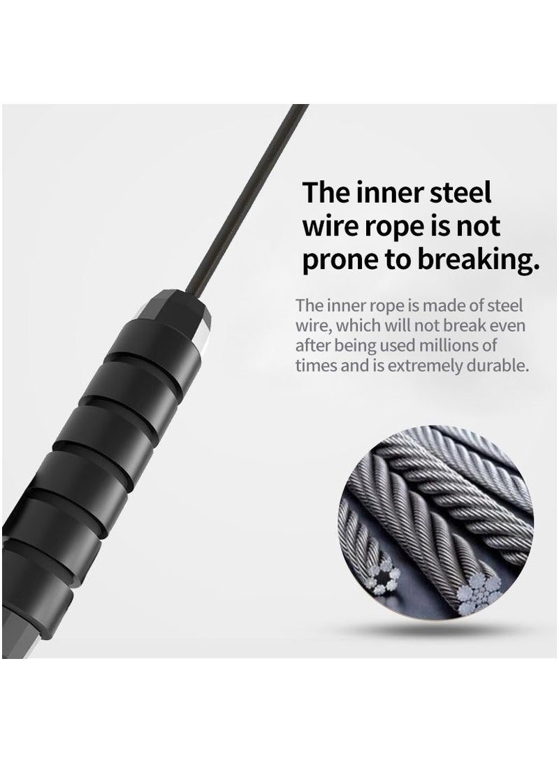 حمولة تحمل القفز حبل 3M، قابل للتعديل سلك الفولاذ القفز حبل، مقبض التنفس، 360 درجة دوار مكافحة لف التصميم - Image 3