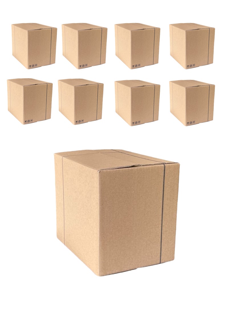 8 Pieces of Empty Cardboard Boxes 43x31x31cm - Image 1