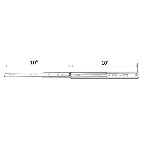 Zengest Full Extension Less Noise Ball Bearing Drawer Slides, 10 Inches, 1-Pair - Image 2