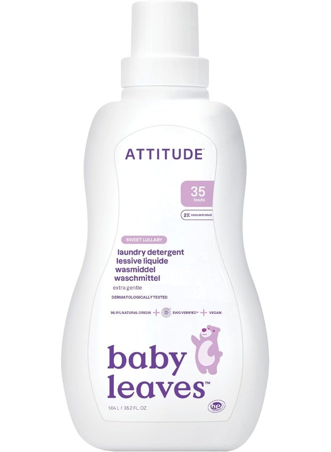 ATTITUDE Baby Laundry Detergent, EWG Verified, Plant and Mineral-Based Formula, HE Compatible, Vegan Household Products, Sweet Lullaby, 35 Loads, 35.5 Fl Oz - Image 1