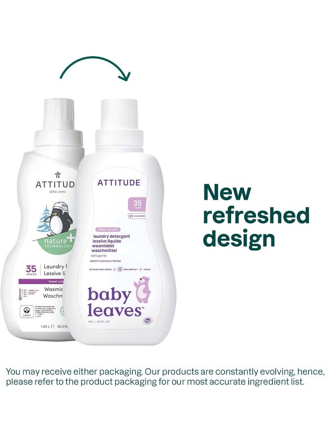 ATTITUDE Baby Laundry Detergent, EWG Verified, Plant and Mineral-Based Formula, HE Compatible, Vegan Household Products, Sweet Lullaby, 35 Loads, 35.5 Fl Oz - Image 2