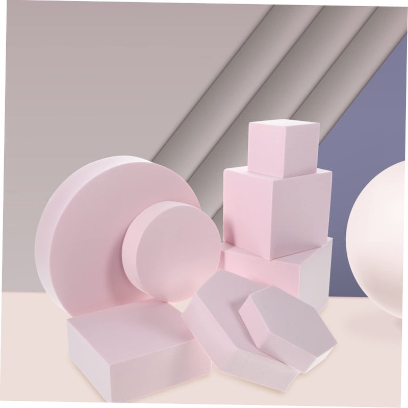 Pink Geometric Cube Photo Props Set Of 8 For Product Photography Jewelry Cosmetics - Image 5