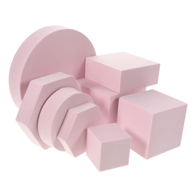 Pink Geometric Cube Photo Props Set Of 8 For Product Photography Jewelry Cosmetics - Image 2