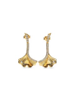 Pandora Violet Versatile and fashionable girls' earrings Ginkgo dancing earrings as gifts  - Image 1