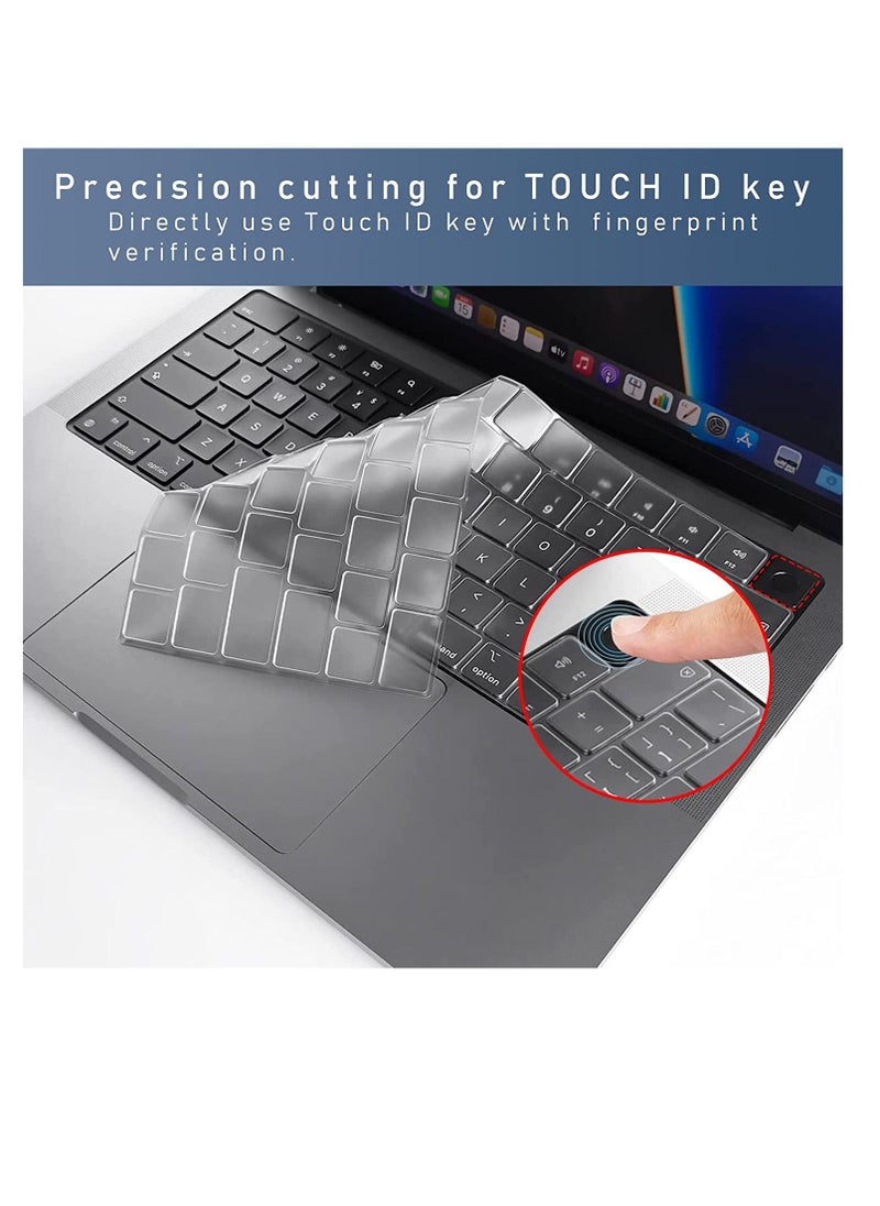 Generic Premium Keyboard Cover Skin for MacBook Air Keyboard Cover 15 inch M4 M3 M2 Chip A3241 A3114 A2941, Air 13.6" M4 M3 M2 Chip A3240 A3113 A2681, MacBook Pro Keyboard Cover 14 16 inch M4 M3 M1 M2 A3112 A3401 A3185 A2992 A2442 A2779 A3403 A3186 A2780 A2485 A2991 TPU  - Image 4