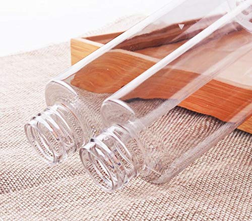 SYBL 6PCS 100ml/3.4oz Empty Refillable Clear Plastic Bottle Vial Jar Cosmetic Container Travel Packaging with Orifice Reducer and Screw Lid for Lotion Emulsion Toner Essential Oil - Image 3