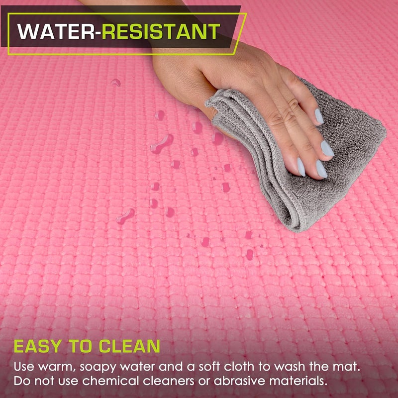 ProSourceFit Original Yoga Exercise Mat ¼” (6mm) Thick for Comfort and Stability with Carrying Straps, Non Slip –Multiple Colors - Image 3