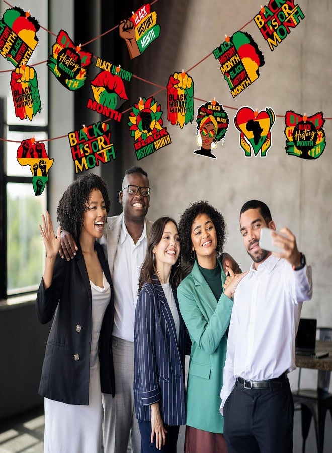 Jetec 60 Pcs Black History Party Decoration Black History Month Bulletin Board Decoration African American Paper Cut February Festival Cutout Decor for February Festival Classroom Party Supplies Decor - Image 5