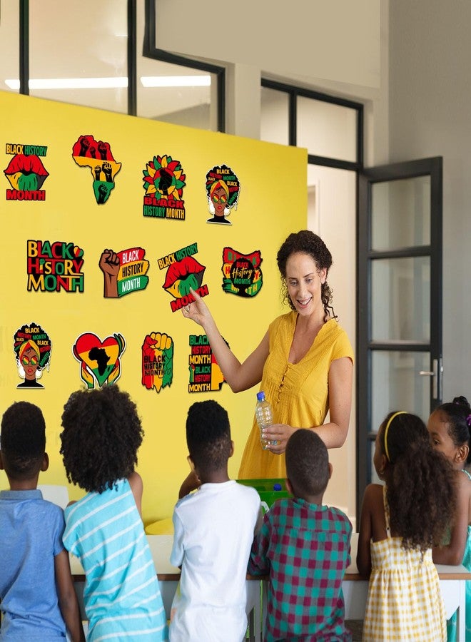 Jetec 60 Pcs Black History Party Decoration Black History Month Bulletin Board Decoration African American Paper Cut February Festival Cutout Decor for February Festival Classroom Party Supplies Decor - Image 4