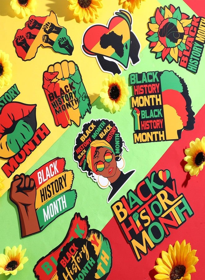 Jetec 60 Pcs Black History Party Decoration Black History Month Bulletin Board Decoration African American Paper Cut February Festival Cutout Decor for February Festival Classroom Party Supplies Decor - Image 3